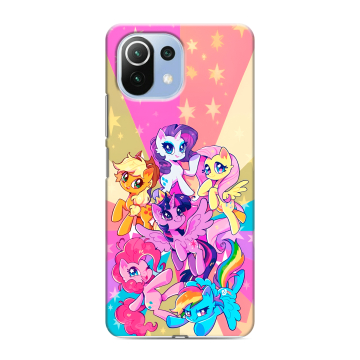 Силиконовый чехол на Xiaomi Mi 11 Lite с принтом My little pony Дружба чудо