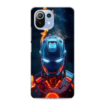 Силиконовый чехол на Xiaomi Mi 11 Lite с принтом IronMan Железный человек Силиконовый чехол на Xiaomi Mi 11 Lite с принтом IronMan Железный человек
