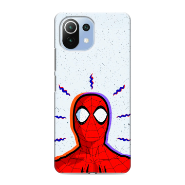 Силиконовый чехол на Xiaomi Mi 11 Lite с принтом Spiderman Человек паук