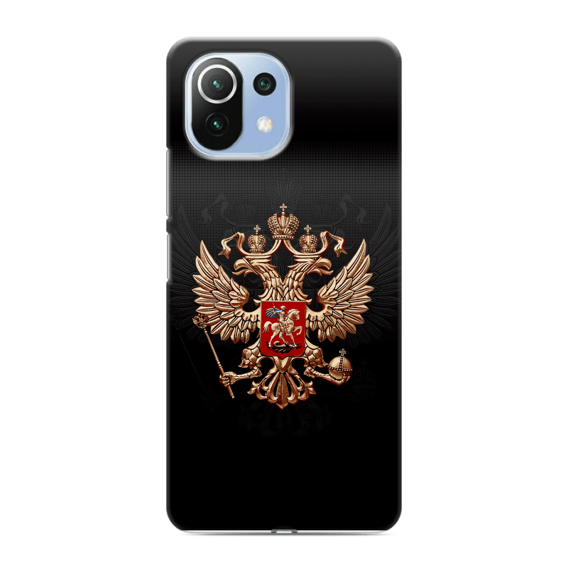 Силиконовый чехол на Xiaomi Mi 11 Lite с принтом Герб России Силиконовый чехол на Xiaomi Mi 11 Lite с принтом Герб России