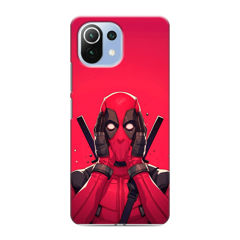 Силиконовый чехол на Xiaomi Mi 11 Lite с принтом Дедпул Deadpool Силиконовый чехол на Xiaomi Mi 11 Lite с принтом Дедпул Deadpool