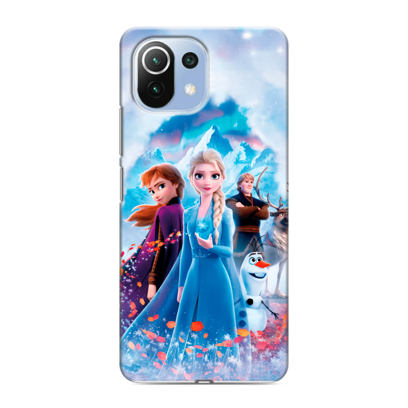 Силиконовый чехол на Xiaomi Mi 11 Lite с принтом Холодное сердце Frozen Силиконовый чехол на Xiaomi Mi 11 Lite с принтом Холодное сердце Frozen