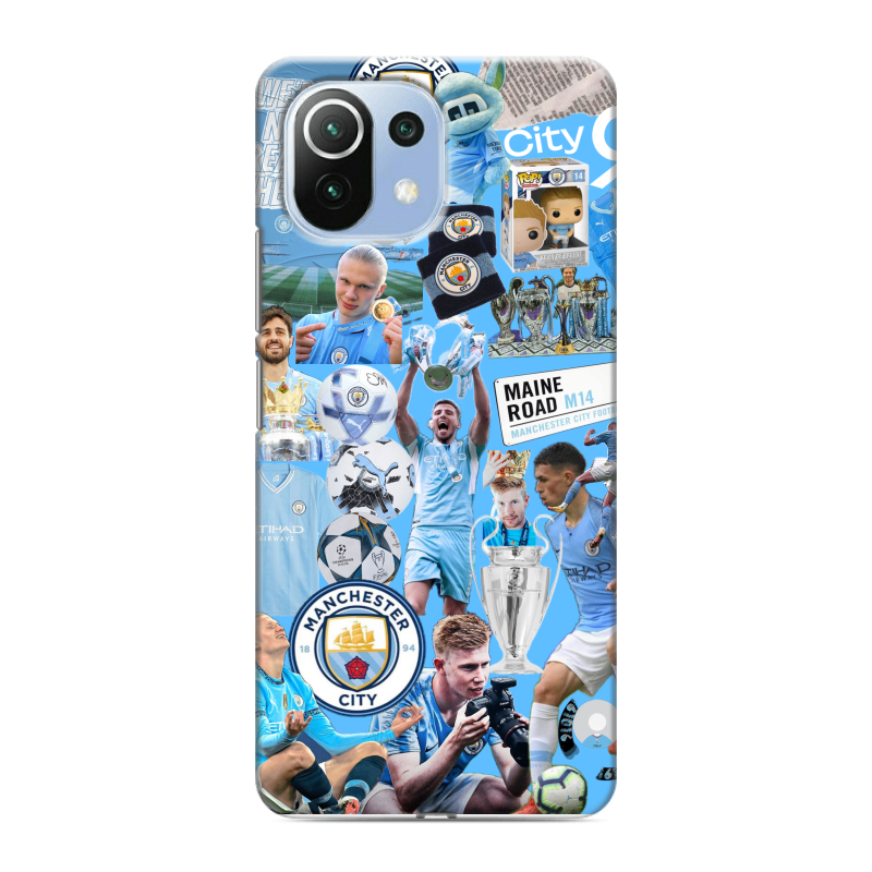 Силиконовый чехол на Xiaomi Mi 11 Lite с принтом Man City Манчестер Сити Силиконовый чехол на Xiaomi Mi 11 Lite с принтом Man City Манчестер Сити