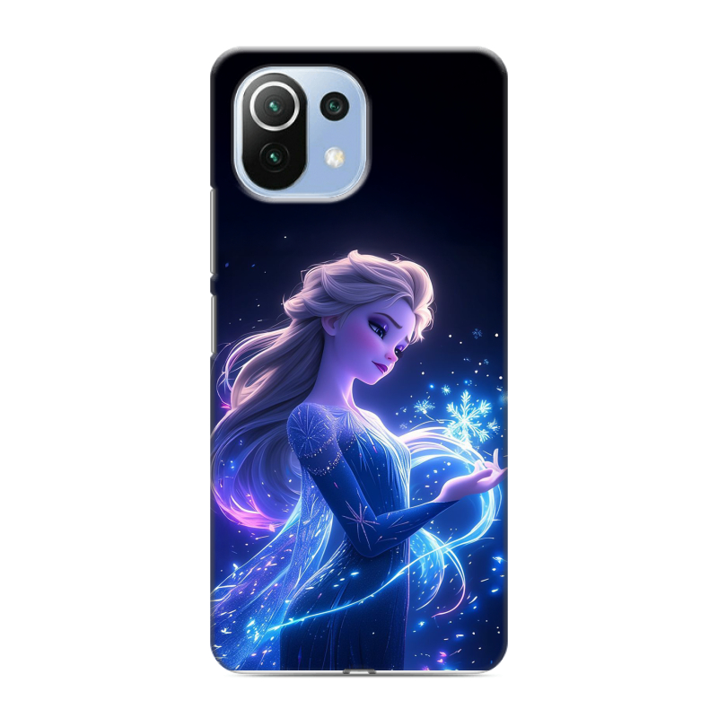 Силиконовый противоударный чехол на Xiaomi Mi 11 Lite с принтом Холодное сердце Frozen Силиконовый противоударный чехол на Xiaomi Mi 11 Lite с принтом Холодное сердце Frozen