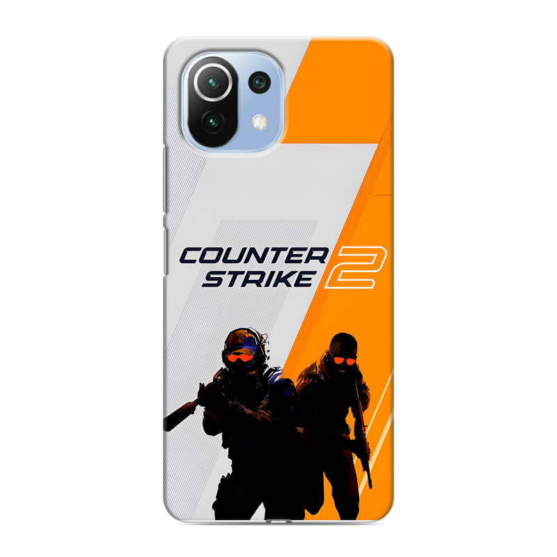 Силиконовый противоударный чехол на Xiaomi Mi 11 Lite с принтом Counter Strike Силиконовый противоударный чехол на Xiaomi Mi 11 Lite с принтом Counter Strike