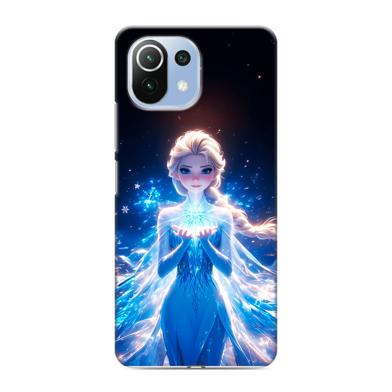Силиконовый чехол на Xiaomi Mi 11 Lite с принтом Холодное сердце Frozen Силиконовый чехол на Xiaomi Mi 11 Lite с принтом Холодное сердце Frozen