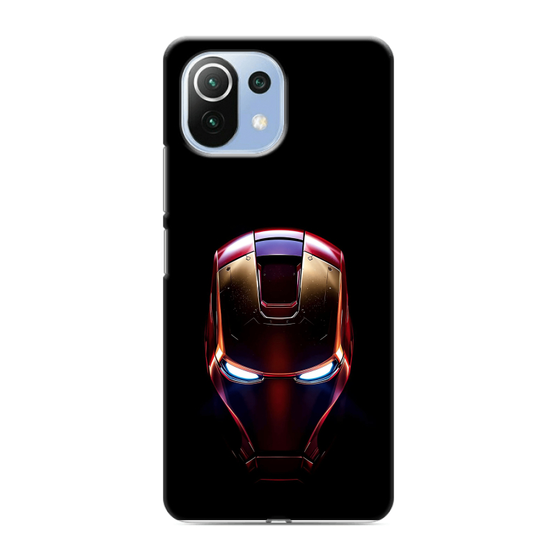 Силиконовый противоударный чехол на Xiaomi Mi 11 Lite с принтом IronMan Железный человек Силиконовый противоударный чехол на Xiaomi Mi 11 Lite с принтом IronMan Железный человек