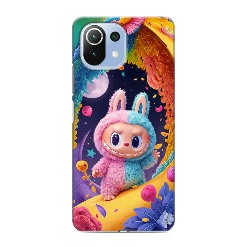 Силиконовый чехол на Xiaomi Mi 11 Lite с принтом Labubu Лабубу Силиконовый чехол на Xiaomi Mi 11 Lite с принтом Labubu Лабубу