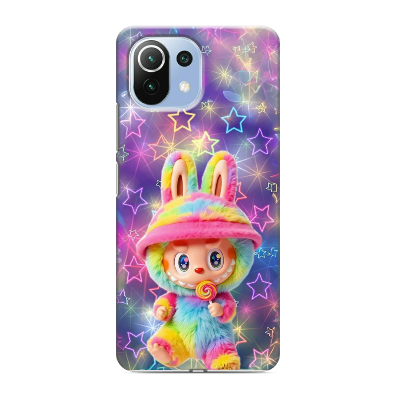 Силиконовый чехол на Xiaomi Mi 11 Lite с принтом Labubu Лабубу Силиконовый чехол на Xiaomi Mi 11 Lite с принтом Labubu Лабубу