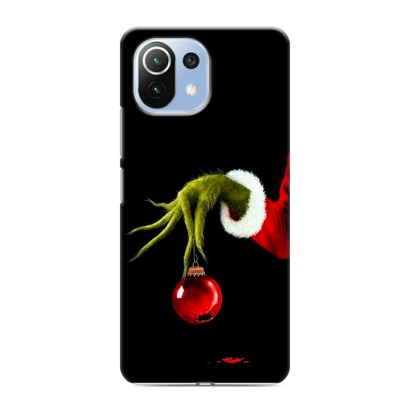 Силиконовый чехол на Xiaomi Mi 11 Lite с принтом Новый год Гринч Силиконовый чехол на Xiaomi Mi 11 Lite с принтом Новый год Гринч