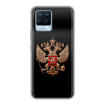 Силиконовый чехол на Realme 8 с принтом Герб России Силиконовый чехол на Realme 8 с принтом Герб России