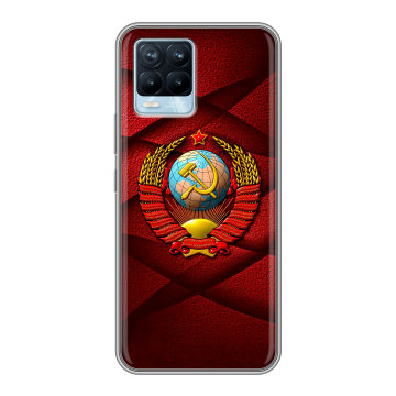 Силиконовый чехол на Realme 8 с принтом Герб СССР Силиконовый чехол на Realme 8 с принтом Герб СССР
