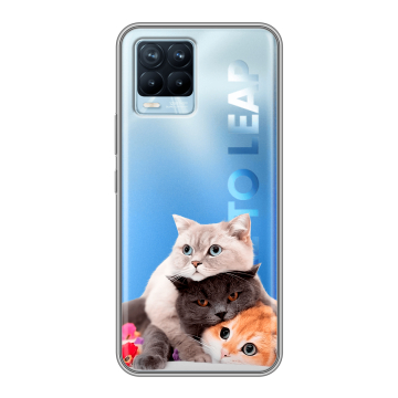 Силиконовый чехол на Realme 8 с принтом Кошки Силиконовый чехол на Realme 8 с принтом Кошки