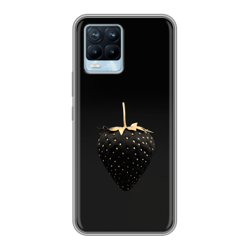 Силиконовый чехол на Realme 8 с принтом Черная клубника Силиконовый чехол на Realme 8 с принтом Черная клубника