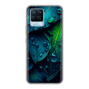 Силиконовый чехол на Realme 8 с принтом Листья Силиконовый чехол на Realme 8 с принтом Листья