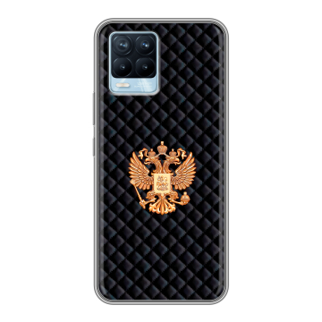 Силиконовый чехол на Realme 8 с принтом Герб России принт