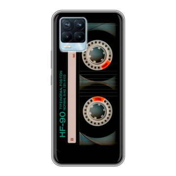 Силиконовый чехол на Realme 8 с принтом Кассета