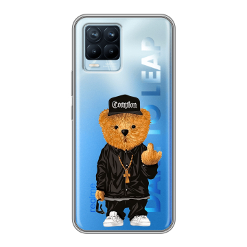 Силиконовый чехол на Realme 8 с принтом Мишка Силиконовый чехол на Realme 8 с принтом Мишка