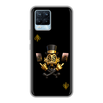 Силиконовый чехол на Realme 8 с принтом Золотой скрудж макдак