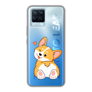 Силиконовый чехол на Realme 8 с принтом Корги Силиконовый чехол на Realme 8 с принтом Корги