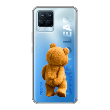 Силиконовый чехол на Realme 8 с принтом Медведь Силиконовый чехол на Realme 8 с принтом Медведь