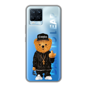 Силиконовый чехол на Realme 8 с принтом Плюшевый медведь Силиконовый чехол на Realme 8 с принтом Плюшевый медведь