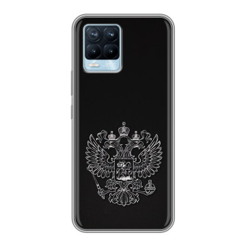 Силиконовый чехол на Realme 8 с принтом Герб России