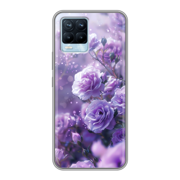 Силиконовый чехол на Realme 8 с принтом Розы цветы
