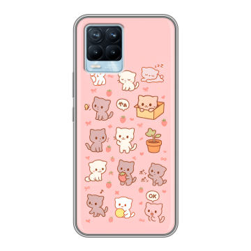 Силиконовый чехол на Realme 8 с принтом Hello Kitty Хелоу Кити