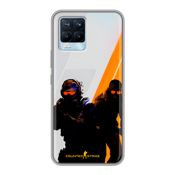 Силиконовый чехол на Realme 8 с принтом Контер страйк Counter strike