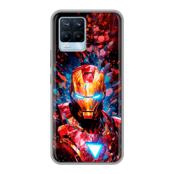 Силиконовый чехол на Realme 8 с принтом Железный человек Ironman Силиконовый чехол на Realme 8 с принтом Железный человек Ironman