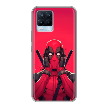 Силиконовый чехол на Realme 8 с принтом Дедпул Deadpool