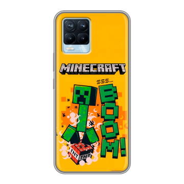 Силиконовый чехол на Realme 8 с принтом Майнкрафт Minecraft Силиконовый чехол на Realme 8 с принтом Майнкрафт Minecraft