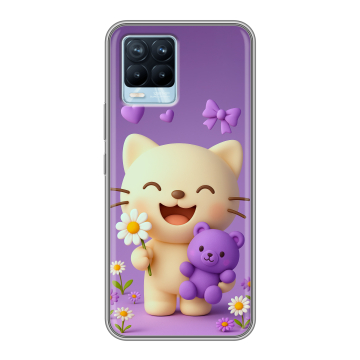 Силиконовый чехол на Realme 8 с принтом для девочек