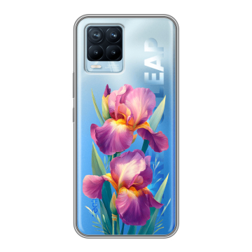 Силиконовый чехол на Realme 8 с принтом Цветы орхидеи