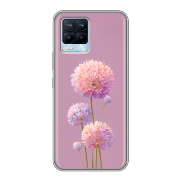 Силиконовый чехол на Realme 8 с принтом Цветы