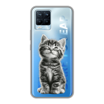 Силиконовый чехол на Realme 8 с принтом Котенок
