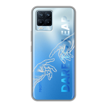 Силиконовый чехол на Realme 8 с принтом Сотворение мира