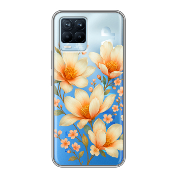 Силиконовый чехол на Realme 8 с принтом Цветы