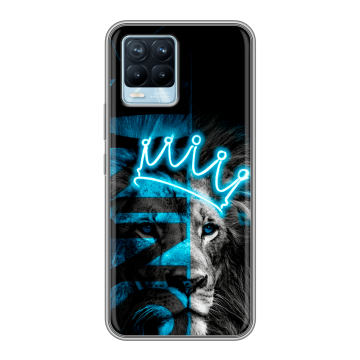 Силиконовый чехол на Realme 8 с принтом Король лев