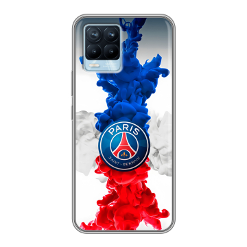 Силиконовый чехол на Realme 8 с принтом PSG ПСЖ