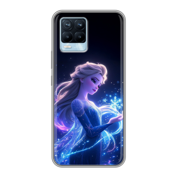 Силиконовый чехол на Realme 8 с принтом Холодное сердце Frozen Силиконовый чехол на Realme 8 с принтом Холодное сердце Frozen