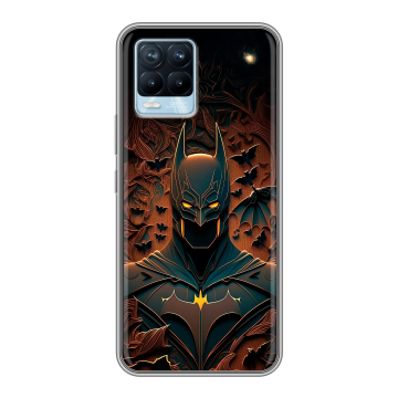 Силиконовый чехол на Realme 8 с принтом Batman Бэтмен