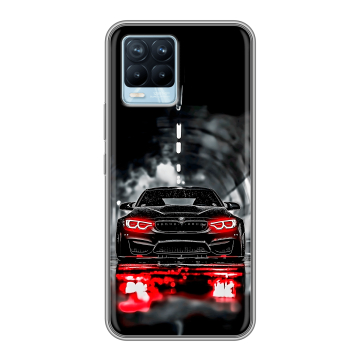 Силиконовый чехол на Realme 8 с принтом BMW БМВ