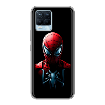 Силиконовый чехол на Realme 8 с принтом Spiderman Человек паук