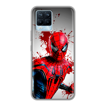 Силиконовый чехол на Realme 8 с принтом Spiderman Человек паук