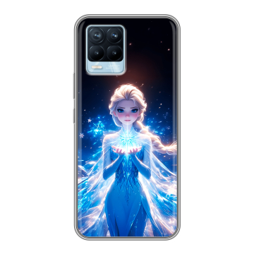 Силиконовый чехол на Realme 8 с принтом Холодное сердце Frozen Силиконовый чехол на Realme 8 с принтом Холодное сердце Frozen