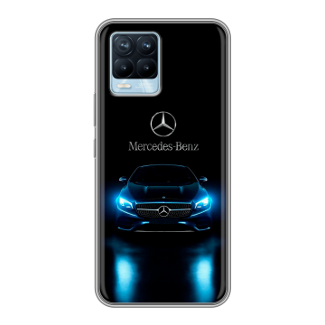 Силиконовый чехол на Realme 8 с принтом Mercedes Мерседес