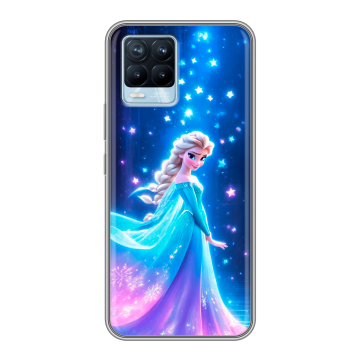 Силиконовый чехол на Realme 8 с принтом Холодное сердце Frozen