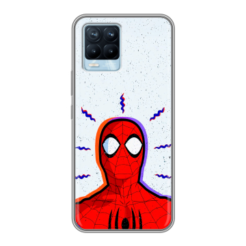 Силиконовый чехол на Realme 8 с принтом Spiderman Человек паук